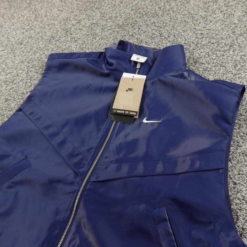 NEW Nike Vest Womens S Blue Windrunner Full Zip Windbreaker Running Athletic Gym